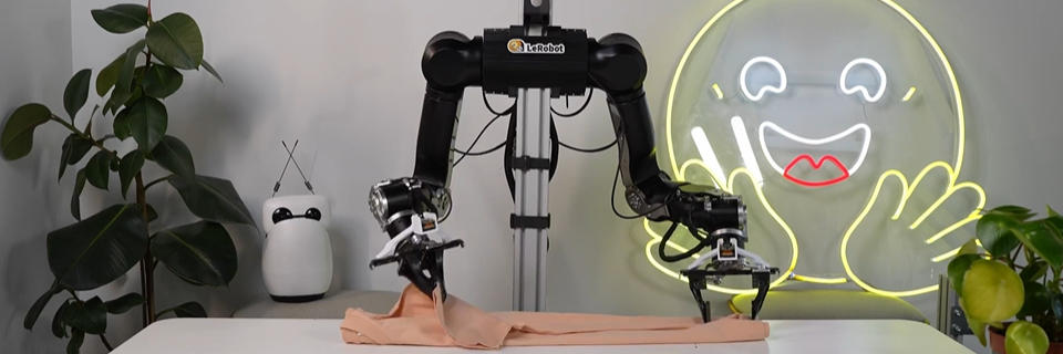 Unfolding Robotics project using bimanual OpenArm hardware for robot folding